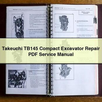 Takeuchi TB145 Compact Excavator Repair PDF Service Manual Download