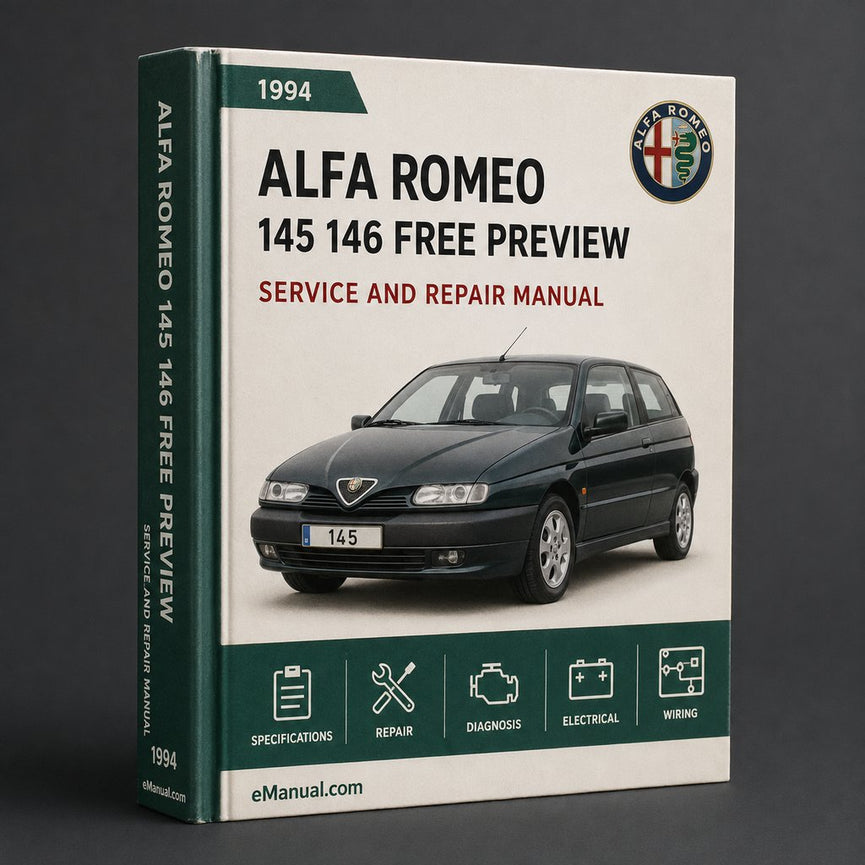 1994-2001 Alfa Romeo 145 146 Workshop Service Repair Manual ( FREE Preview)