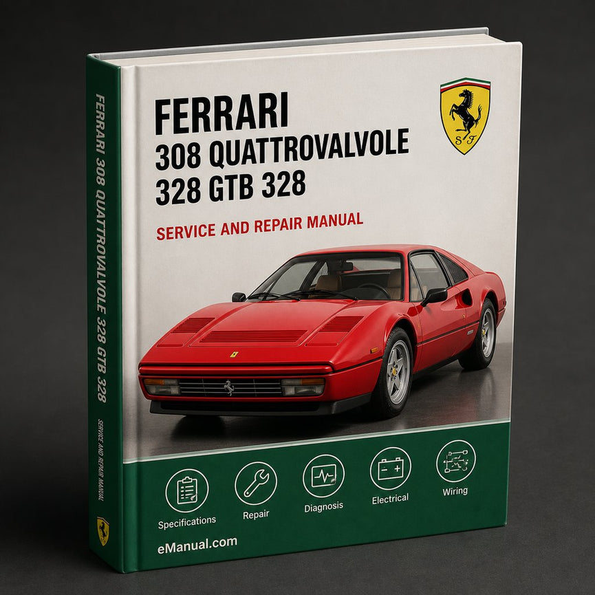 Ferrari 308 Quattrovalvole 328 GTB 328 GTS Workshop Manual