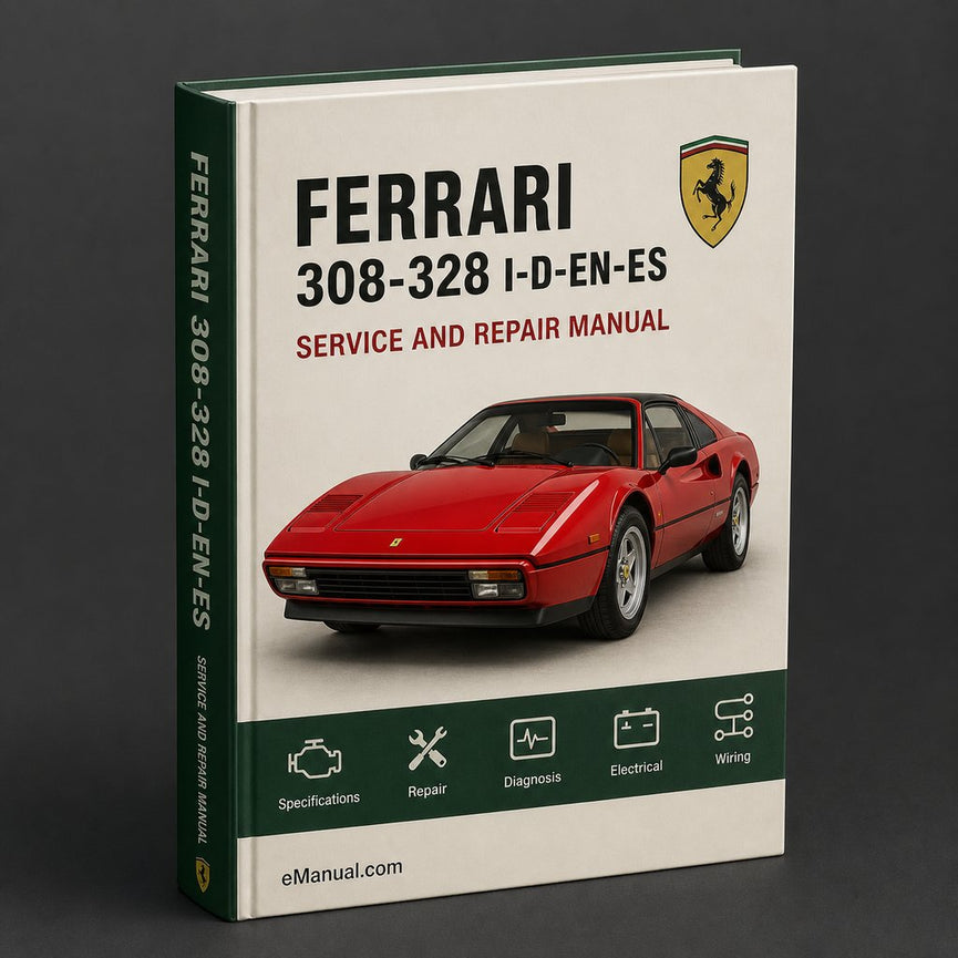 FERRARI 308-328 Service Repair Manual I-D-EN-ES