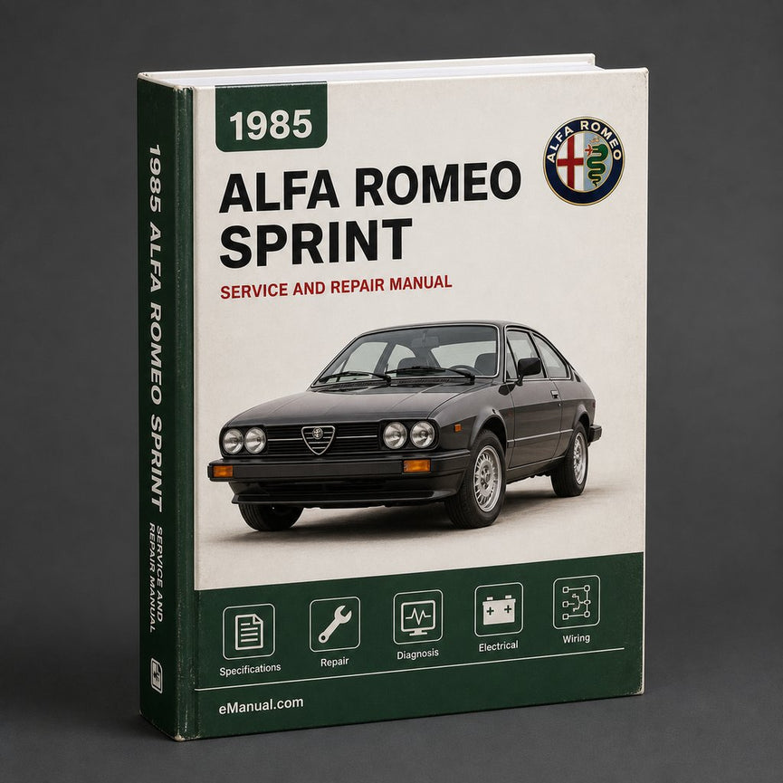 Alfa Romeo Sprint 1985 Workshop Manual