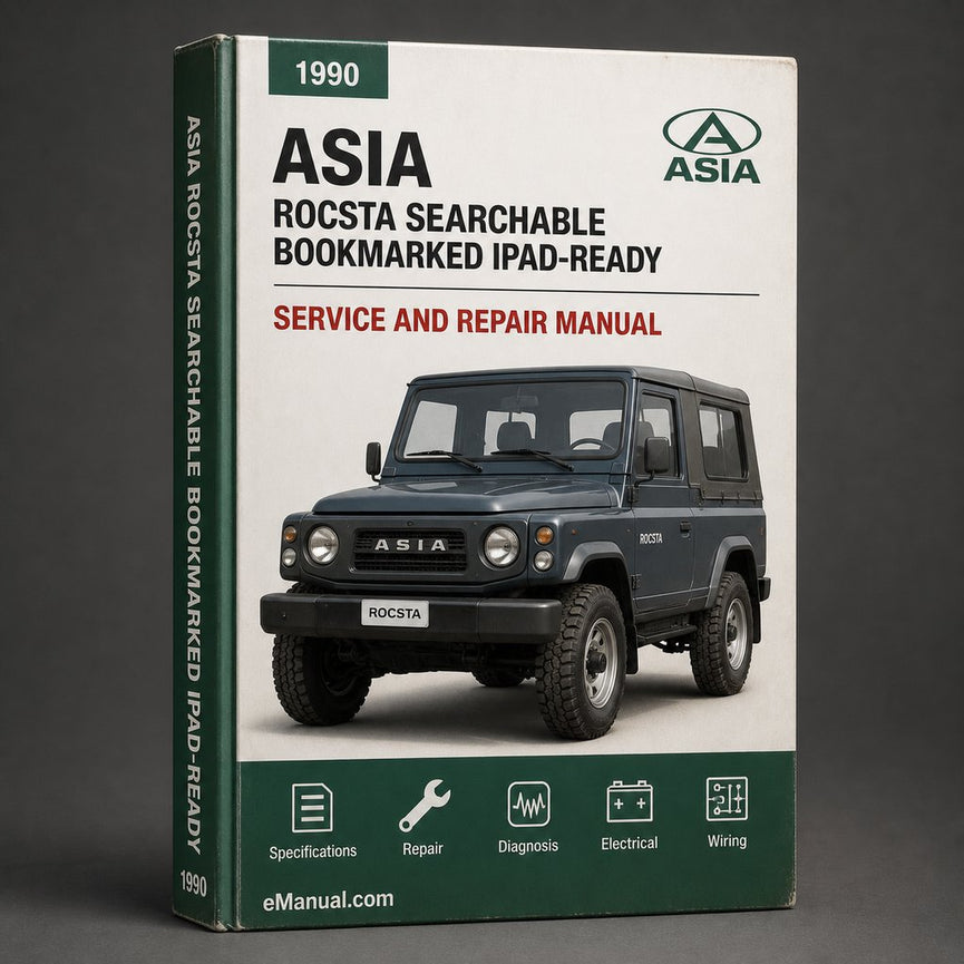 1990-1997 Asia Rocsta Workshop Repair & Service Manual (Searchable Bookmarked iPad-ready)