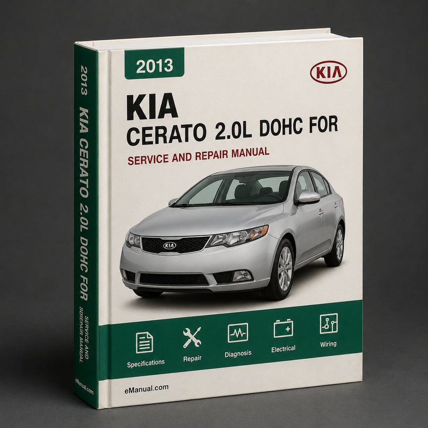 Kia Cerato 2013 2.0L DOHC Workshop Service Manual for Repair