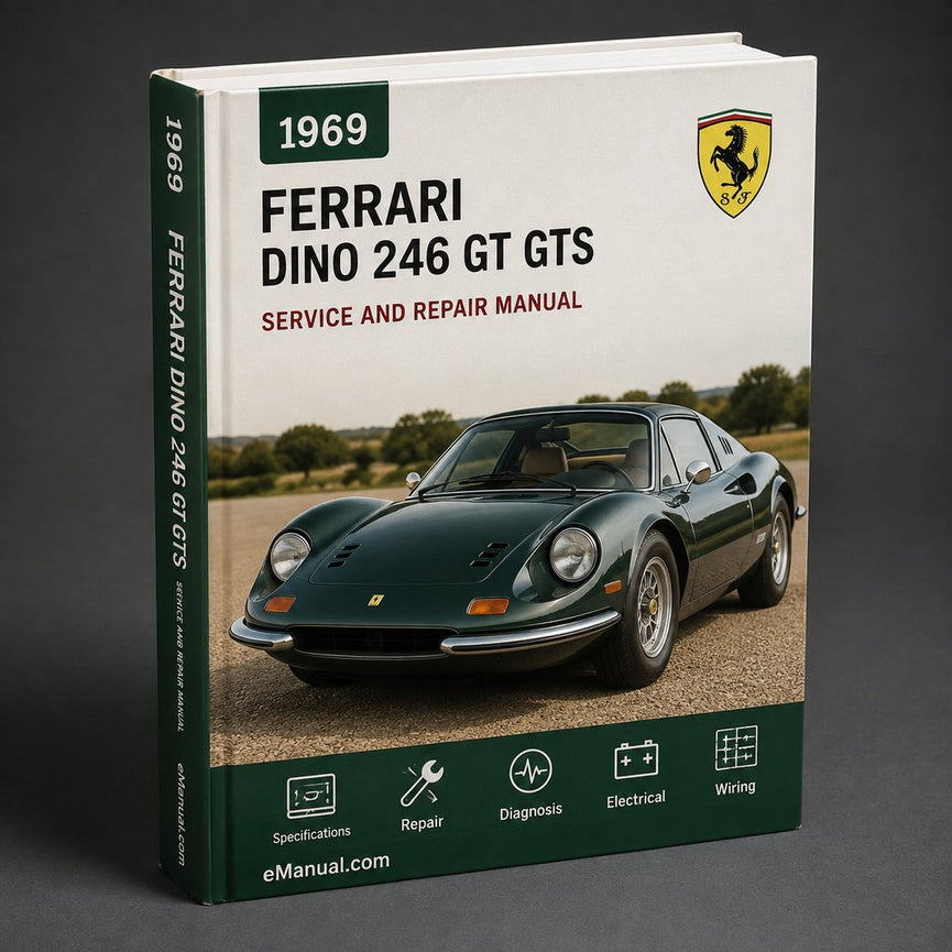 Ferrari Dino 246 GT GTS Complete Workshop Service Repair Manual 1969 1970 1971 1972 1973 1974