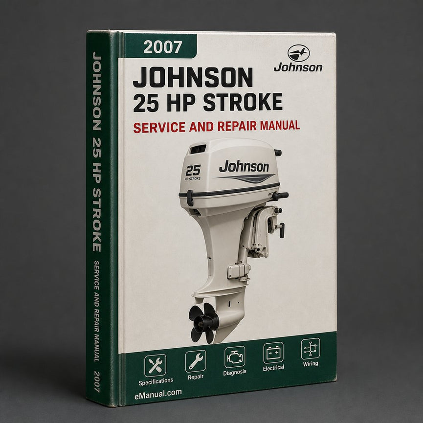 Service & Repair Manual Johnson 25 hp 4 stroke 2007 PDF