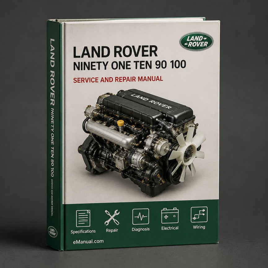 Land Rover NINETY ONE TEN 90 100 DEFENDER V8 2.25 Diesel Petrol Engine Workshop Manual 1983 1984 1985 1986 1987 1988 1989 1990