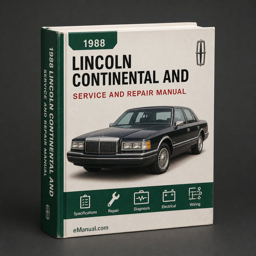1988 Lincoln Continental Service And Repair Manual