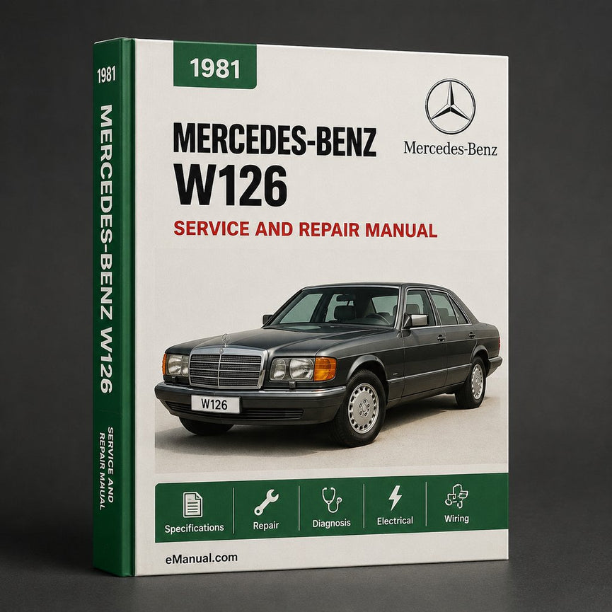 Mercedes-BENZ W126 Service & Repair Manual (1981 1982 1983 1984 1985 1986 1987 1988 1989 1990 1991)- (DVD ISO)