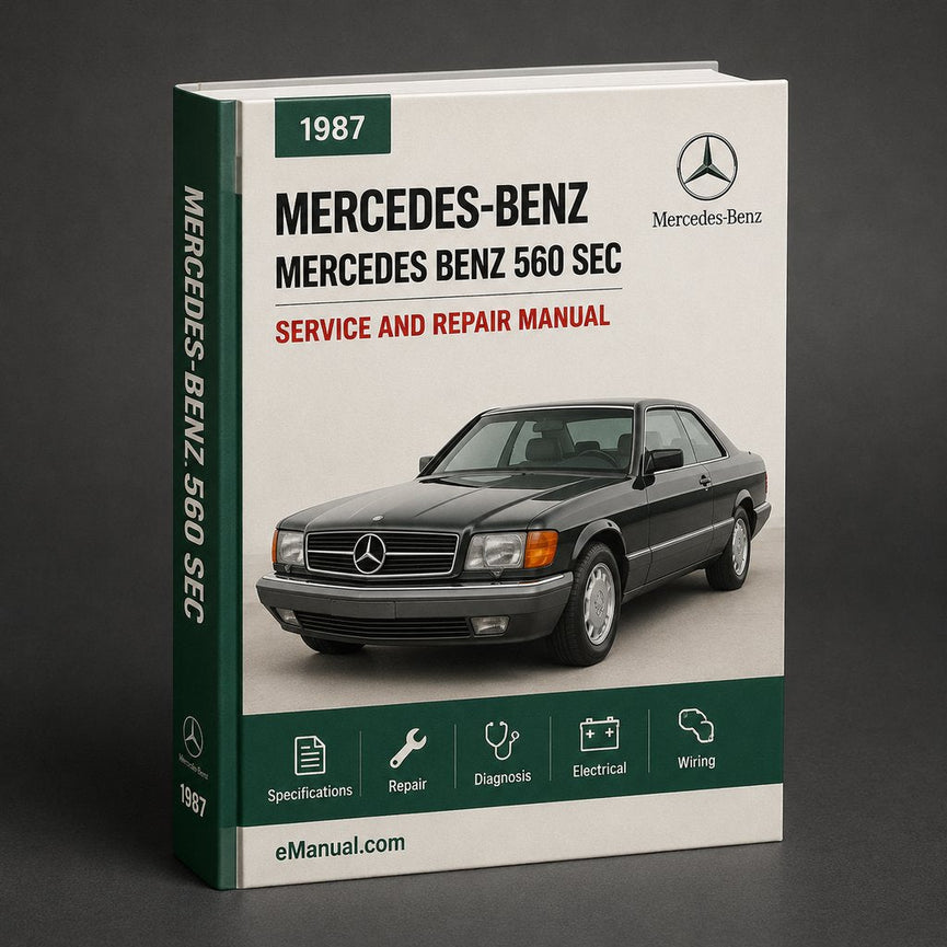 Mercedes Benz 560 SEC 1987 Service Repair Workshop Manual