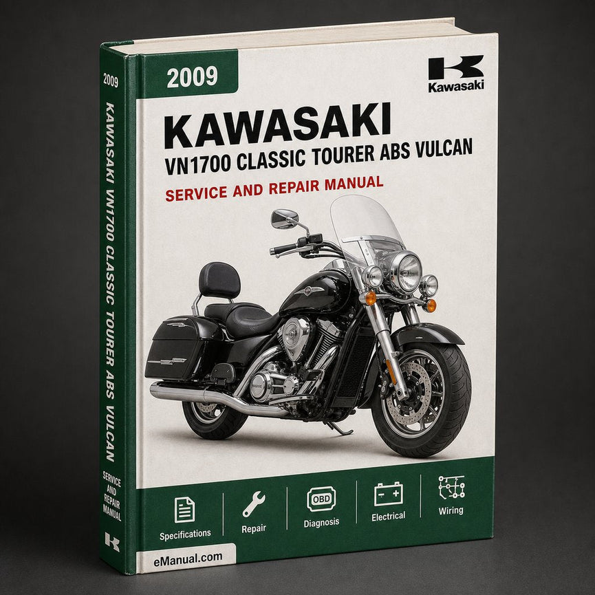 2009-2010 Kawasaki VN1700 Classic Tourer / ABS Vulcan 1700 Nomad / ABS Motorcycle Workshop Service Repair Manual Download PDF