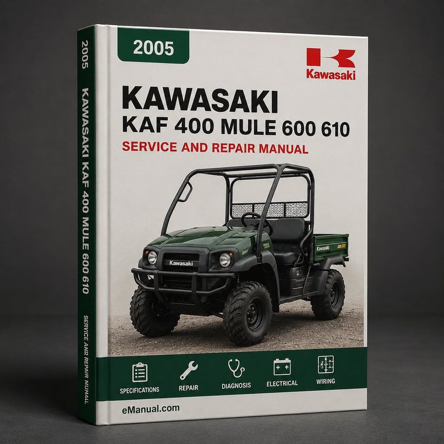 Kawasaki 2005 Kaf 400 Mule 600 610 4x4 Atv Service Repair Ma