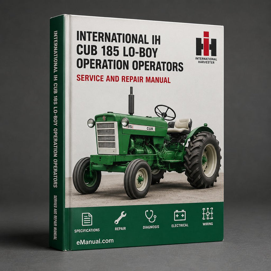 International IH Cub 185 Lo-Boy Operation Operators Owners Maintenance Manual