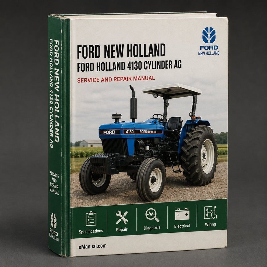 Ford New Holland 4130 3 CYLINDER AG Tractor ILLUSTRATED Parts List Manual