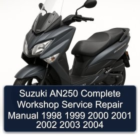 Suzuki AN250 Complete Workshop Service Repair Manual 1998 1999 2000 2001 2002 2003 2004