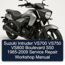 Suzuki Intruder VS700 VS750 VS800 Boulevard S50 1985-2009 Service Repair Workshop Manual