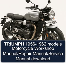 TRIUMPH 1956-1962 models Motorcycle Workshop Manual/Repair Manual/Service Manual download