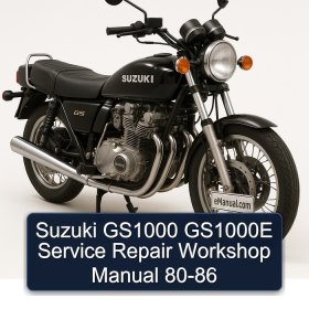 Suzuki GS1000 GS1000E Service Repair Workshop Manual 80-86