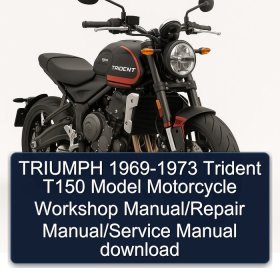 TRIUMPH 1969-1973 Trident T150 Model Motorcycle Workshop Manual/Repair Manual/Service Manual download