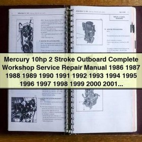 Mercury 10hp 2 Stroke Outboard Workshop Service Repair Manual 1986-2003