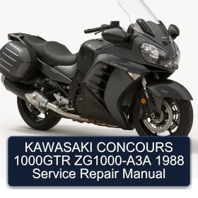 KAWASAKI CONCOURS 1000GTR ZG1000-A3A 1988 Service Repair Manual