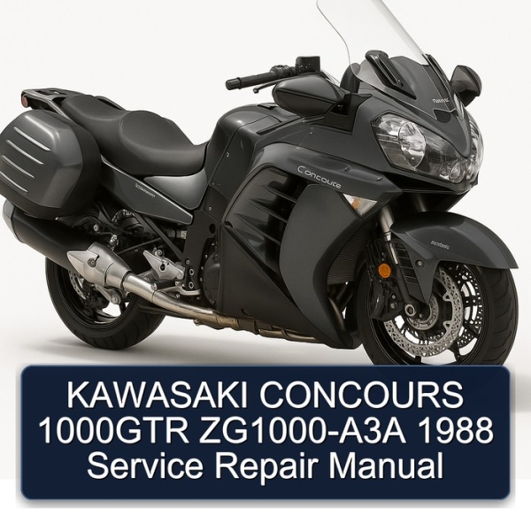 KAWASAKI CONCOURS 1000GTR ZG1000-A3A 1988 Service Repair Manual