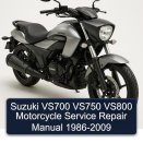 Suzuki VS700 VS750 VS800 Motorcycle Service Repair Manual 1986-2009