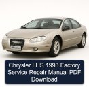 Chrysler LHS 1993 Factory Service Repair Manual PDF Download