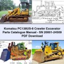 Komatsu PC138US-8 Crawler Excavator Parts Catalogue Manual-SN 20001-24509
