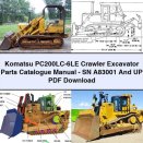 Komatsu PC200LC-6LE Crawler Excavator Parts Catalogue Manual-SN A83001 And UP