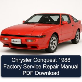 Chrysler Conquest 1988 Factory Service Repair Manual PDF Download