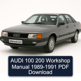 AUDI 100 200 Workshop Manual 1989-1991 PDF Download