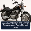 Yamaha VIRAGO 250 XV250 Replacement Parts Manual 2002