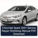 Chevrolet Spark 2001 Service Repair Workshop Manual PDF Download