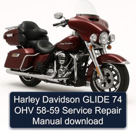 Harley Davidson GLIDE 74 OHV 58-59 Service Repair Manual download