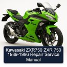 Kawasaki ZXR750 ZXR 750 1989-1996 Repair Service Manual