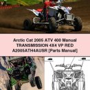 Arctic Cat 2005 ATV 400 Manual Transmission 4X4 VP RED A2005ATH4AUSR [Parts Manual]