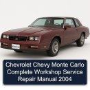 Chevrolet Chevy Monte Carlo Complete Workshop Service Repair Manual 2004