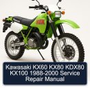 Kawasaki KX60 KX80 KDX80 KX100 1988-2000 Service Repair Manual