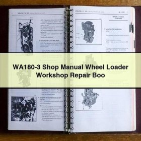 WA180-3 Shop Manual Wheel Loader Workshop Repair Boo