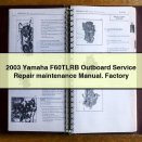 2003 Yamaha F60TLRB Outboard Service Repair maintenance Manual. Factory