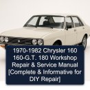 1970-1982 Chrysler 160 160-G.T. 180 Workshop Repair & Service Manual [Complete & Informative for DIY Repair]