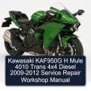 Kawasaki KAF950G H Mule 4010 Trans 4x4 Diesel 2009-2012 Service Repair Workshop Manual