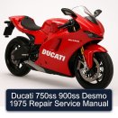 Ducati 750ss 900ss Desmo 1975 Repair Service Manual