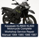 Kawasaki KLR600 KL600 Motorcycle Complete Workshop Service Repair Manual 1984 1985 1986 1987