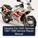 Yamaha Fzr-1000 German 1987-1995 Service Repair Manual