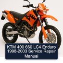 KTM 400 660 LC4 Enduro 1998-2003 Service Repair Manual