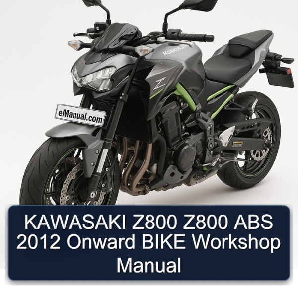 KAWASAKI Z800 Z800 ABS 2012 Onward BIKE Workshop Manual