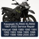 Kawasaki KLR500 KLR650 1987-2002 Service Repair Manual 1988 1989 1990 1991 1992 1993 1994 1995 1996 1997 1998 1999 2000 2001