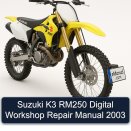 Suzuki K3 RM250 Digital Workshop Repair Manual 2003