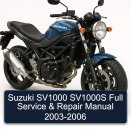 Suzuki SV1000 SV1000S Full Service & Repair Manual 2003-2006
